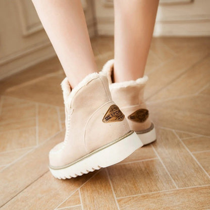 Bottes neige plates fourrées