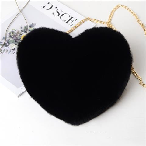 Sac Cœur en Peluche avec Chaîne