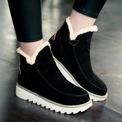 Bottes neige plates fourrées