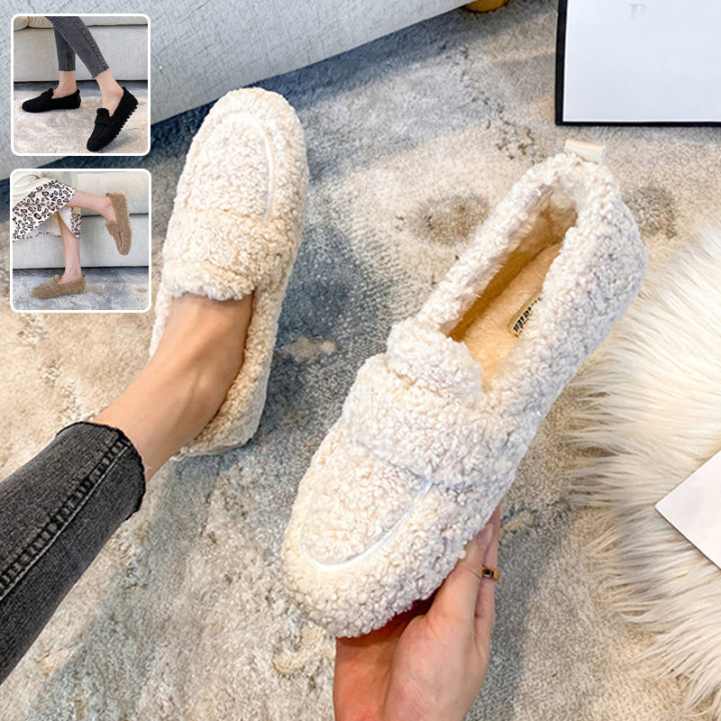 Chaussures plates en peluche
