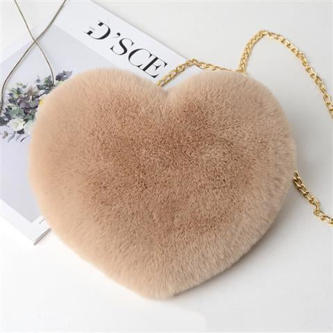 Sac Cœur en Peluche avec Chaîne