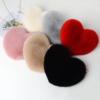 Sac Cœur en Peluche avec Chaîne