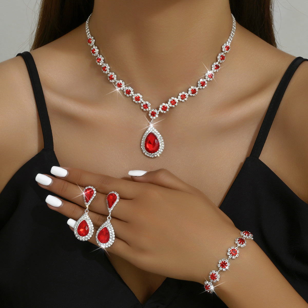 Parure Bijoux Mariage 3 Pièces