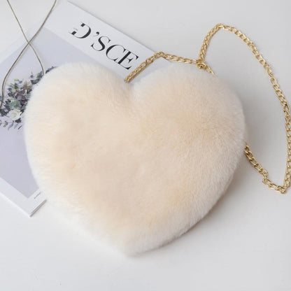 Sac Cœur en Peluche avec Chaîne